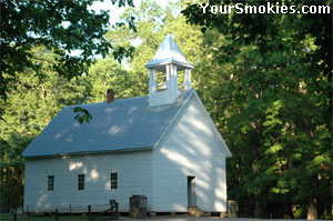The Primitive Baptist Church of the Cove built in 1887.